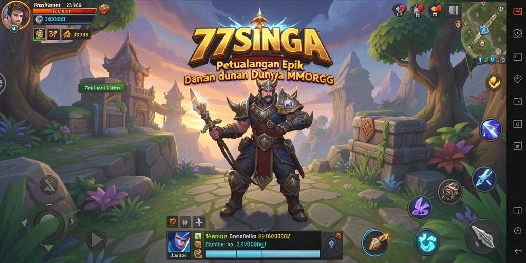 Tampilan gameplay menarik dari 77SINGA dengan pertarungan yang seru.