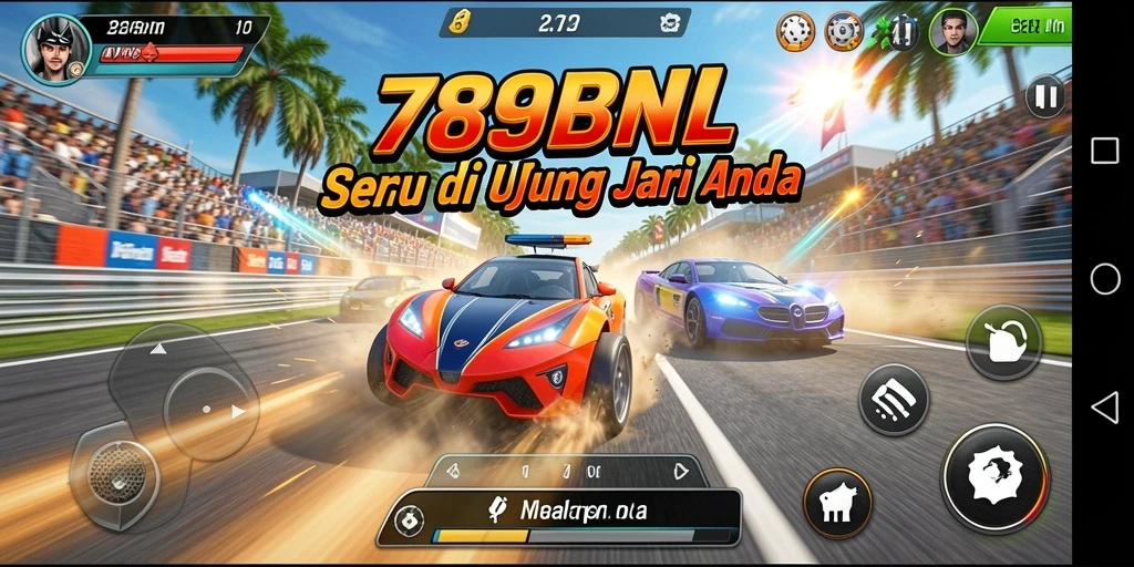 Tampilan gameplay yang menarik dalam 789BNL saat balapan seru.