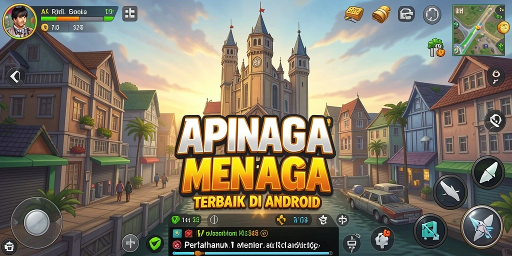 Gameplay <strong>APINAGA</strong> yang seru dalam genre Tower Defense.