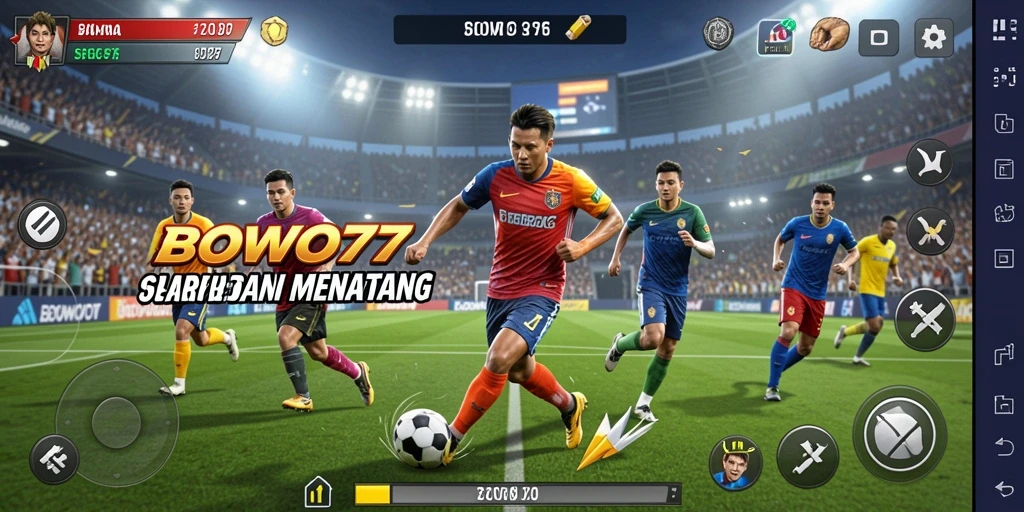 Tampilan gameplay seru dalam BOWO77 dengan aksi olahraga yang mendebarkan.