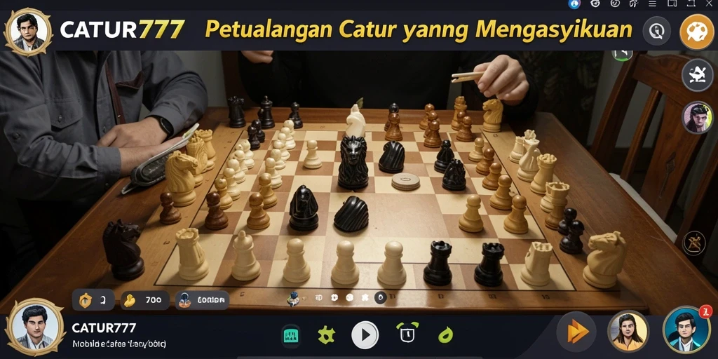 Gameplay menegangkan dengan strategi catur mendebarkan.
