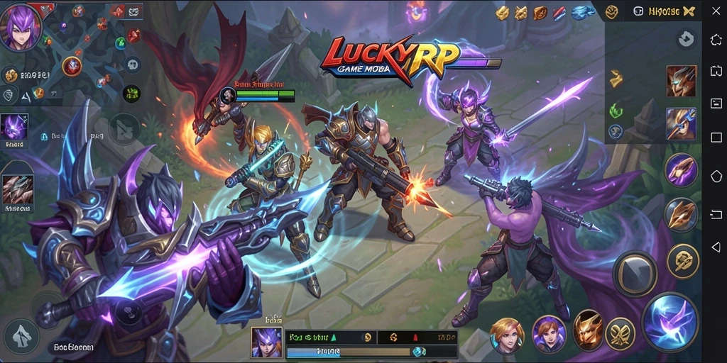 Gameplay LUCKYRP yang seru dan intens saat bertarung.