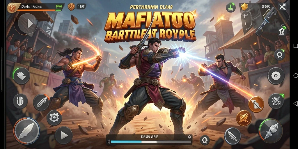 Tangkapan layar menunjukkan intensitas gameplay Battle Royale MAFIATOTO.