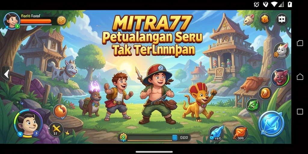 Screenshot gameplay MITRA77 yang menunjukkan petualangan menakjubkan.