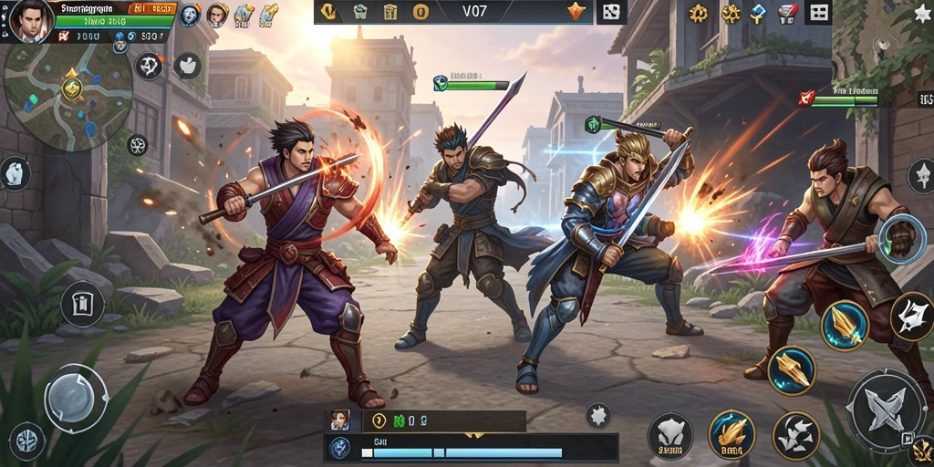Tampilan menarik dari gameplay V07 yang seru dan dinamis.